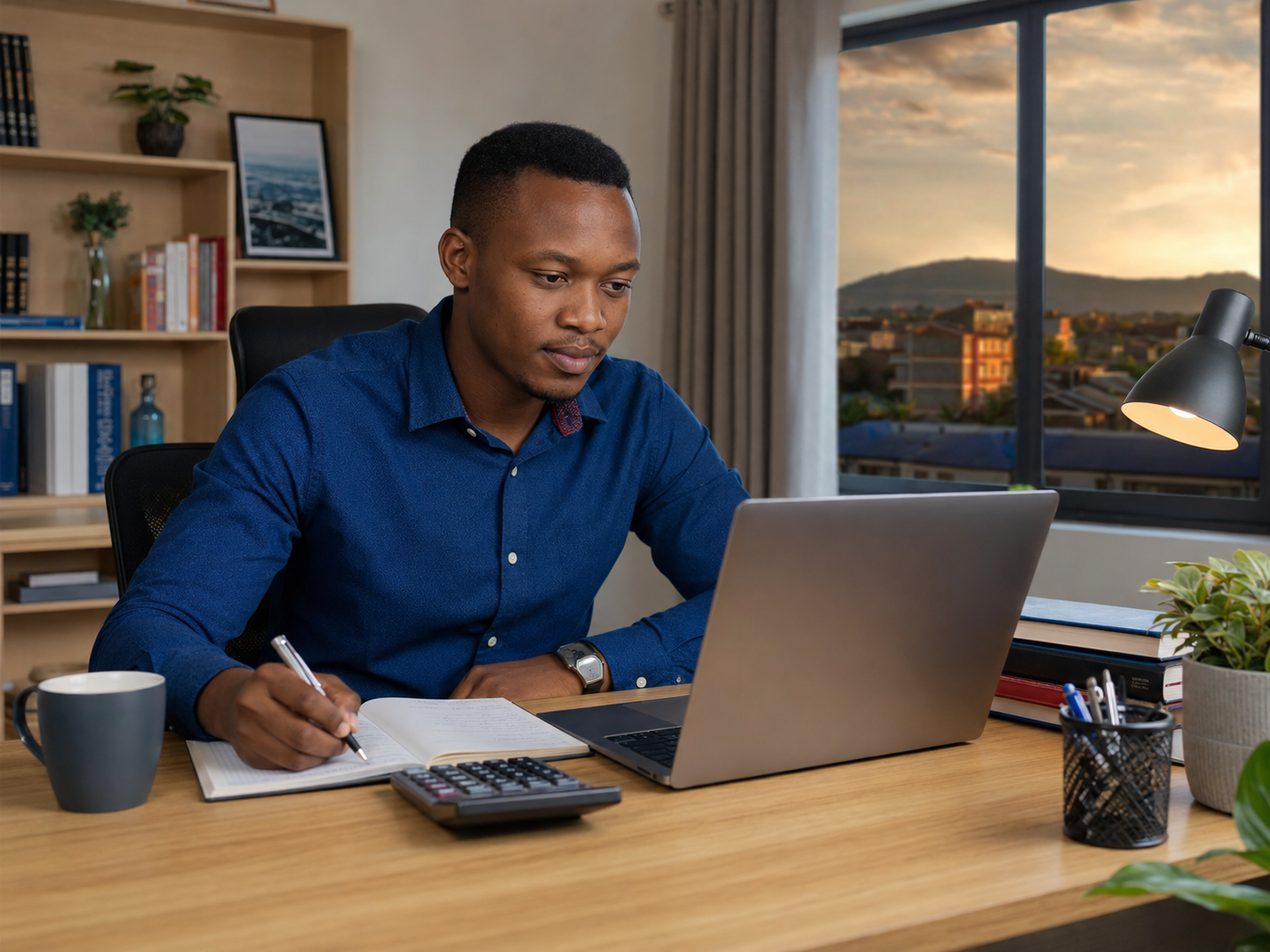 Learners studying